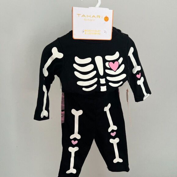 Baby Skeleton Costume Pajamas 3 to 6 Months - Picture 6 of 8